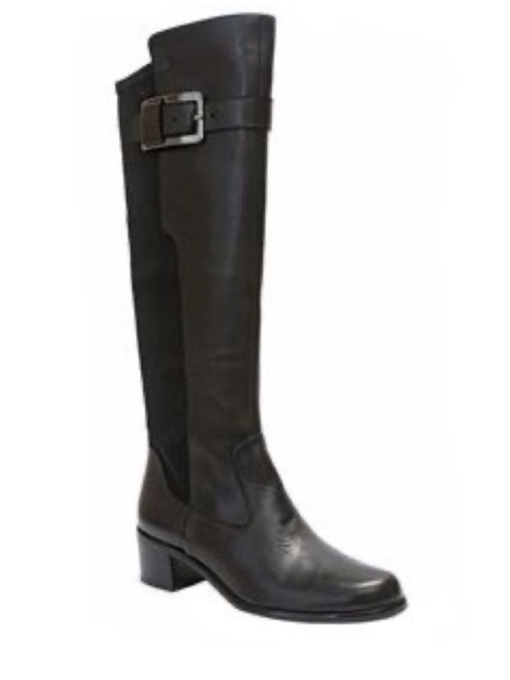TAHARI Bailey Leather Upper Riding Black Boots EUC